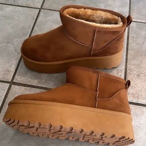 Ugg inspired platform boots Brand New without box